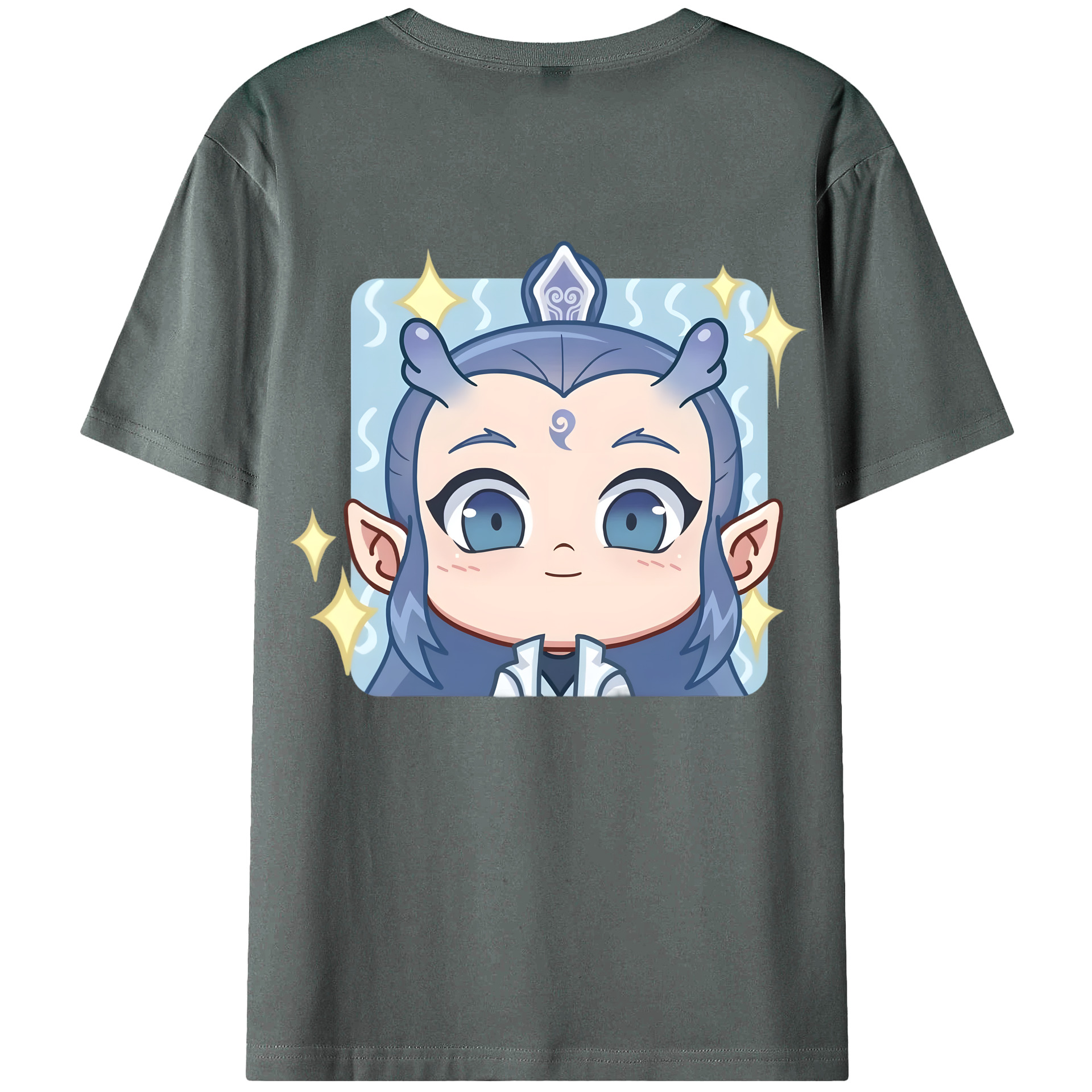 （画像用） Ne Zha 2 ナタ 魔童の大暴れ 綿100％ メンズ半袖Tシャツ（バックプリント） 通気性